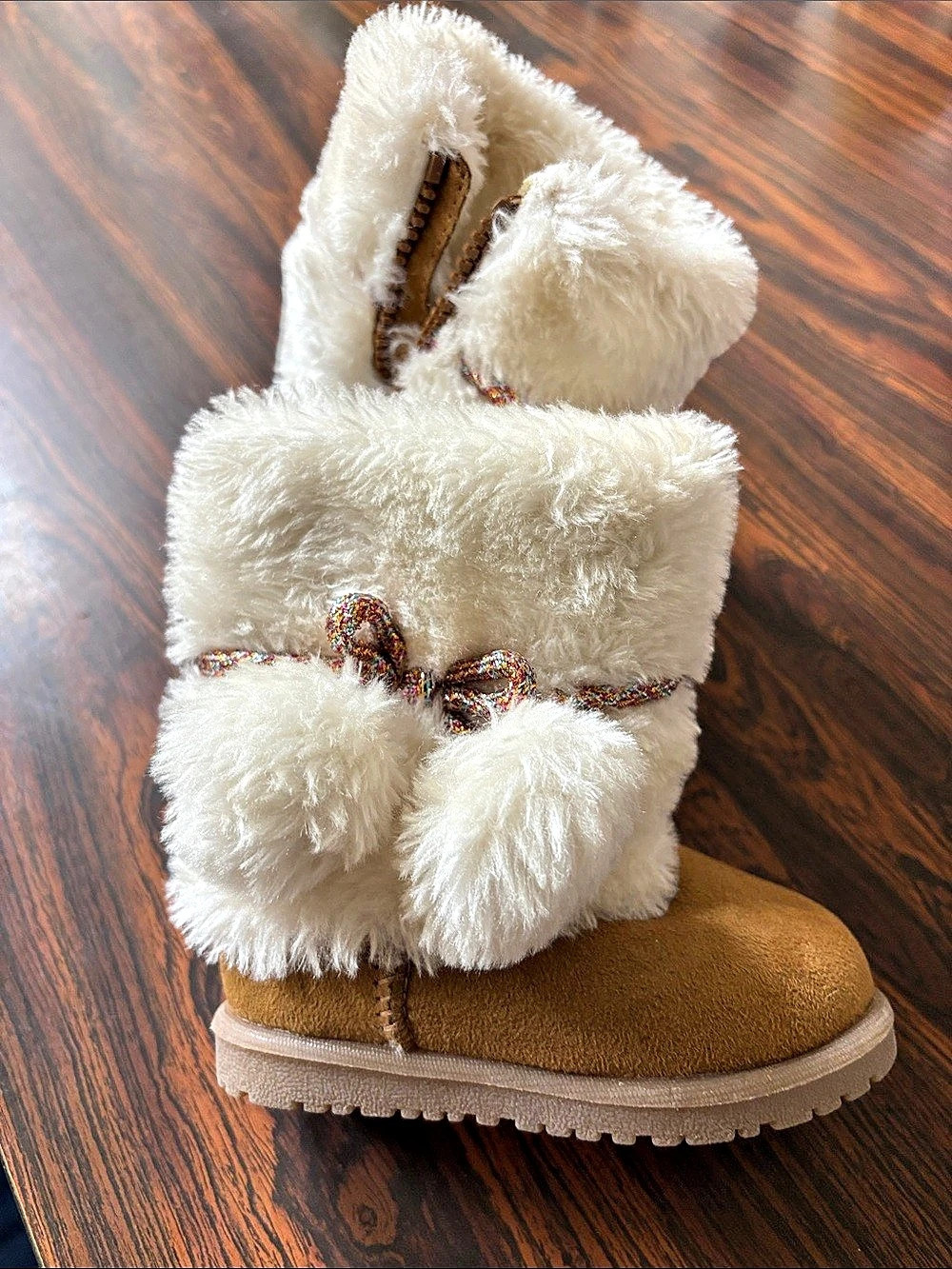 The Children's Place - Toddler Faux Fur Boots - Winter Shoes Under $15- Size 5